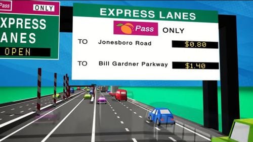 The Interstate 75 South Metro Express Lanes are slated to open at the end of January. Courtesy of GDOT
