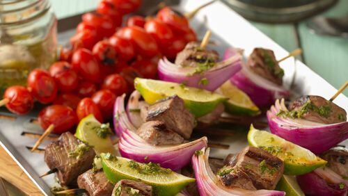 Sunday’s Mojo Beef Kebabs are perfect for family time. Contributed by Cattlemen’s Beef Council