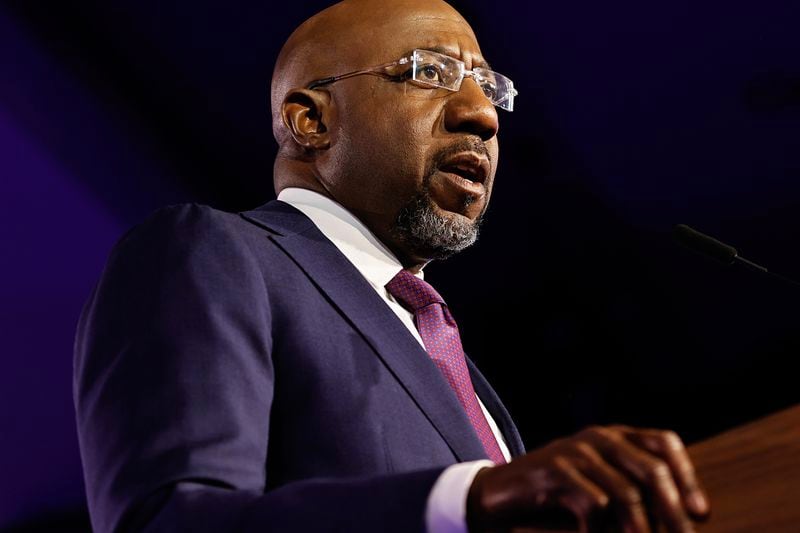U.S. Sen. Raphael Warnock, D-Ga., was not among the senators who voted to overturn recent revisions to the District of Columbia’s criminal code this week. (Natrice Miller/The Atlanta Journal-Constitution)  