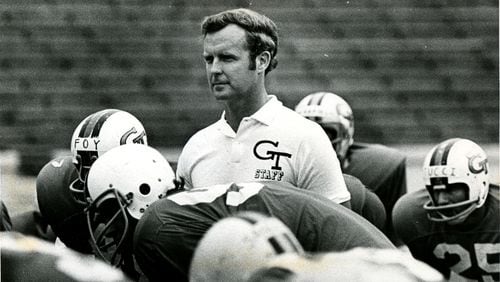 Bill Fulcher, a former football player and coach at Georgia Tech, died Friday, Sept. 23, 2022, in Augusta, Ga. Fulcher was Tech's coach from 1972-73 and was a letter-winner from 1953-55. Photo credit: AJC file.