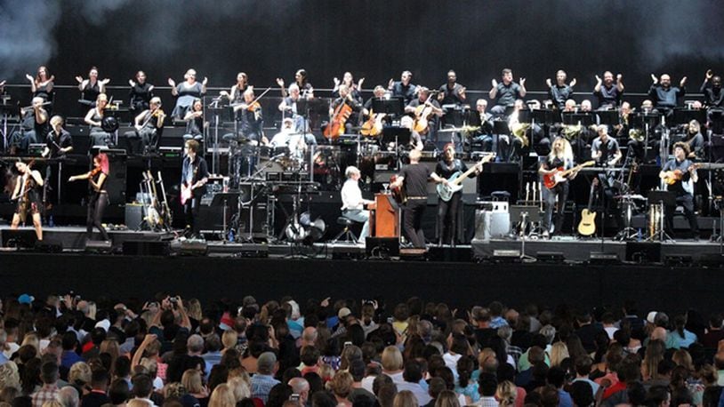 Hans Zimmer and his 60-plus musicians dive into "Driving Miss Daisy" at the start of their July 18 performance at Verizon Amphitheatre. Photo: Melissa Ruggieri/AJC