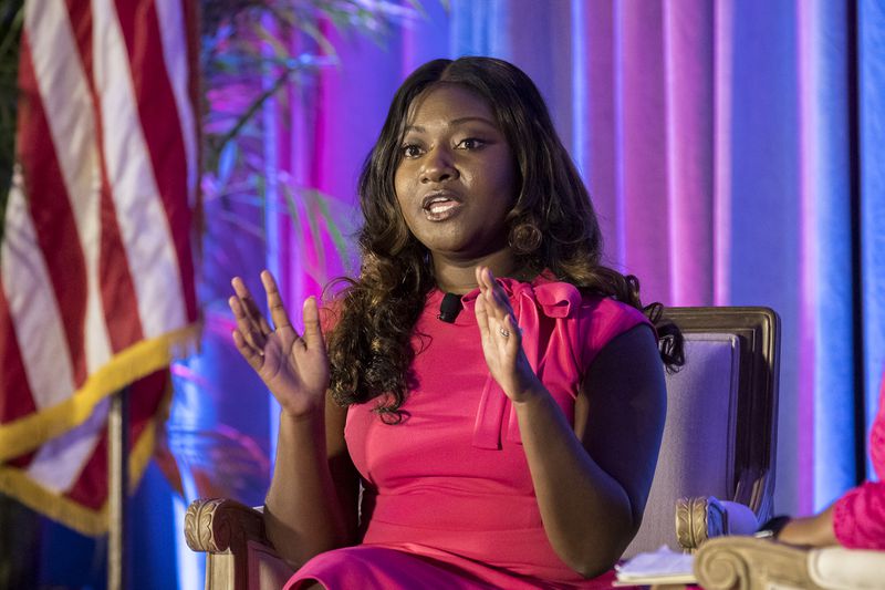 Democratic state school superintendent candidate Alisha Thomas Searcy says she has been "ostracized and excluded" by Democratic leaders. Her support for charter schools and private school scholarships has rankled other Democrats in the past. (AJC Photo/Stephen B. Morton)