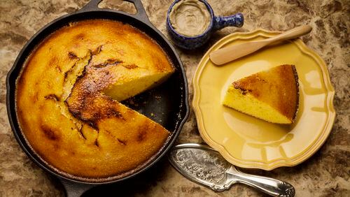 Bruleed cornbread from Zynodoa restaurant in Virginia, photographed in the Los Angeles Times studio. (Ricardo DeAratanha/Los Angeles Times/TNS)