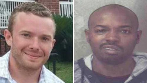 Victim Jonathan Alexander Newton, at left. Jeffries Scott Anderson, at right, was sentenced to life plus 30 years for Newton’s murder