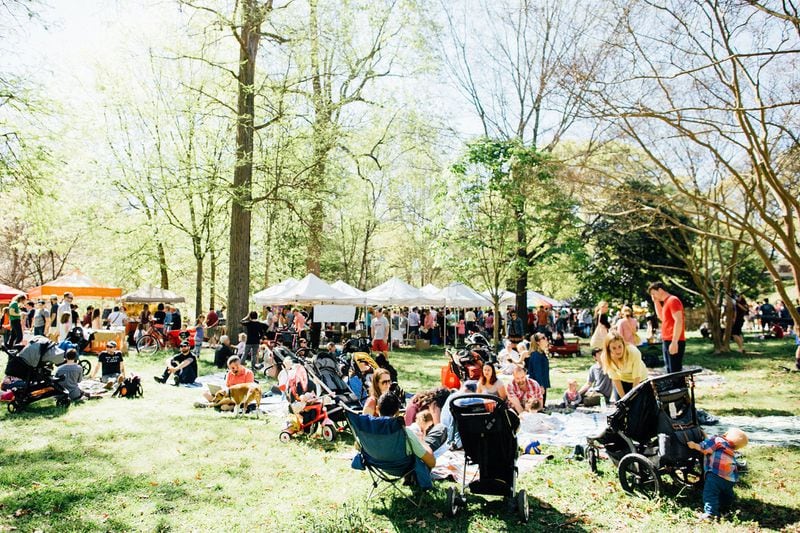 The Sunday morning Grant Park Farmers Market is open year-round. A beautiful spring day will bring out shoppers, picnickers and people just coming to check out the scene. CONTRIBUTED BY JENNA SHEA MOBLEY
