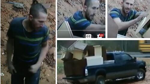 Two suspects, including the one pictured, are accused of stealing $7,000 in equipment from a home construction site in Lawrenceville.