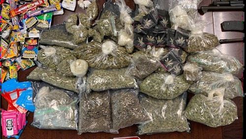 Investigators said they found 15 pounds of marijuana, 19 pounds of THC-infused edibles, pre-rolled blunts, cocaine and MDMA.