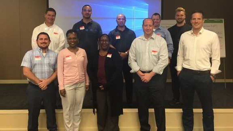 Part of the IBM and CASY class. Front row: Jacob Paulson, Don Fried, Helen Bell,  Yavaz Floyd,  Joshua A. Lovelace. Back row: Chris Greifenberger,  Wyatt Ball,  Lincoln Lanier,  Tobias Terrell,  Todd Gay.
