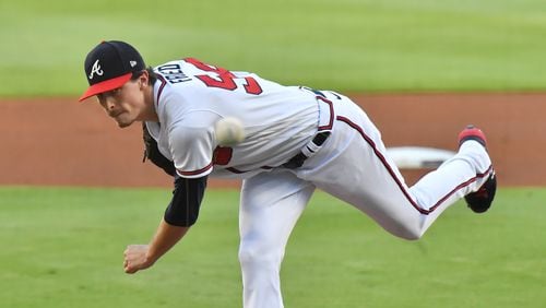 September 5, 2020 Atlanta - Atlanta Braves starting pitcher Max Fried (54) delivers a pitch during the first inning in a MLB baseball game at Truist Park on Saturday, September 5, 2020. (Hyosub Shin / Hyosub.Shin@ajc.com)
