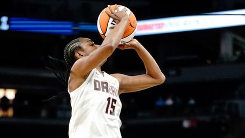 Atlanta Dream guard Tiffany Hayes drives to the basket. (Kelsey Bibik/Atlanta Dream)