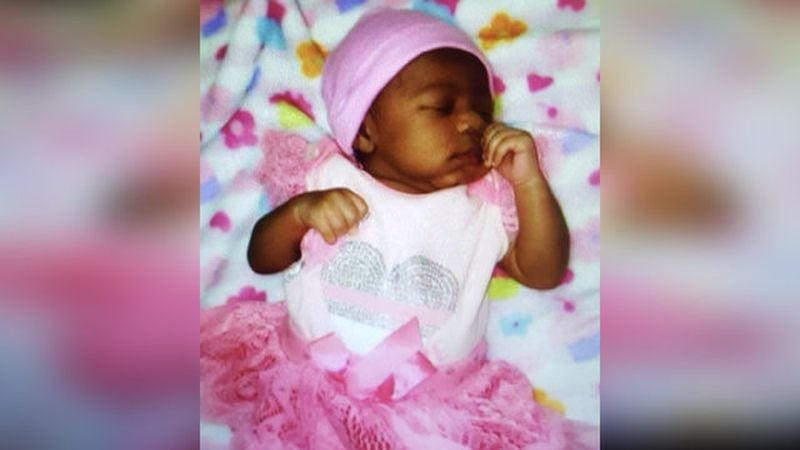 Police said thieves took a car with 1-month-old Ava Wilmer inside from a Clayton County gas station. (Credit: Channel 2 Action News)