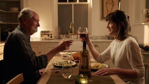 The British drama “The Sense of an Ending,” based on the novel by Julian Barnes, stars Oscar-winning actor Jim Broadbent (with Harriet Walter playing his ex-wife). Broadbent and Walter have known each other for years and have played husband and wife before. CONTRIBUTED BY ROBERT VIGLASKY