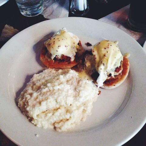Crab cake benedict from Atkins Park Tavern -- photo submitted by @hollyhannahhh on Instagram
