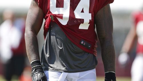 Adrian Clayborn played four seasons for the Buccaneers. (AP Photo)