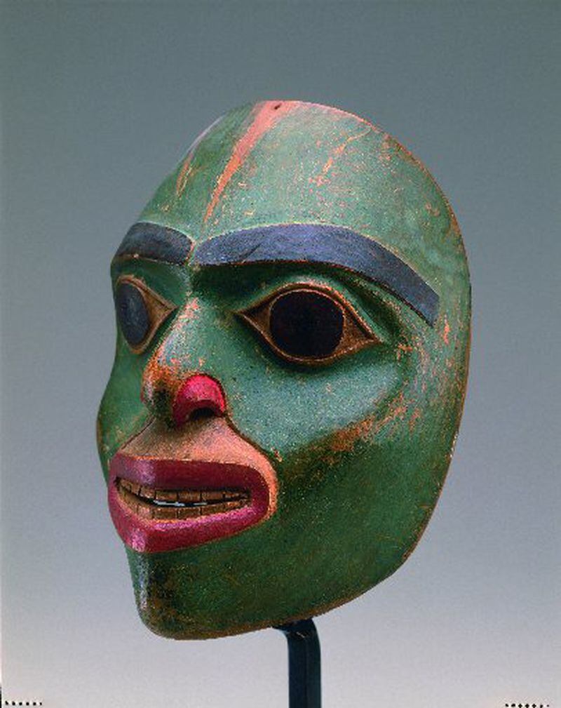 Mask (circa 1850) from the Tlingit people of Alaska, part of the touring exhibit Indigenous Beauty: Masterworks of American Indian Art from the Diker Collection just announced as coming to Emory University's Michael C. Carlos Museum starting Oct. 10.