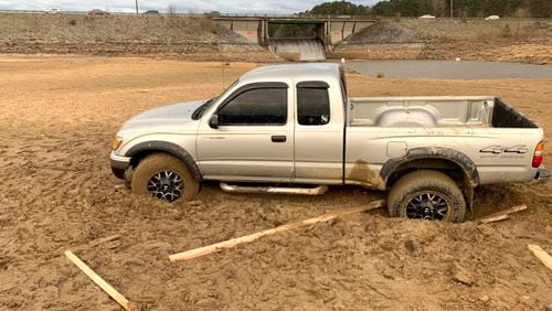 A driver who ventured onto the dry bed of Allatoona Lake could be fined up to $5,000 or sentenced to six months in jail for violating a law that prohibits going off-road around the lake. U.S. ARMY CORPS OF ENGINEERS