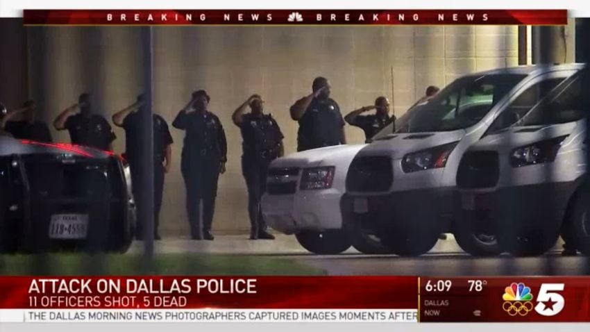 Shooting at Dallas protest leaves five officers dead