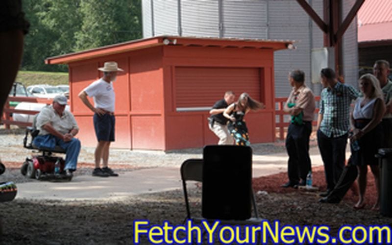 Brian Pritchchard with FetchYourNews.com captured this image of citizen-journalist Nydia Tisdale being arrested by a Dawson County sheriff’s captain for filming a political rally in August 2014. Tisdale is now standing trial for felony obstruction of an officer and two misdemeanors in Dawson County.