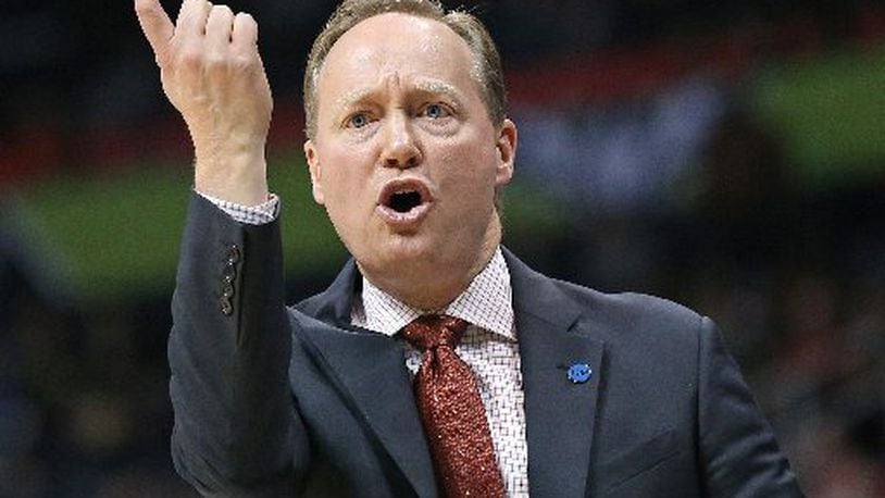 Hawks boss Mike Budenholzer rallied the team after they appeared done. (Curtis Compton/ccompton@ajc.com)