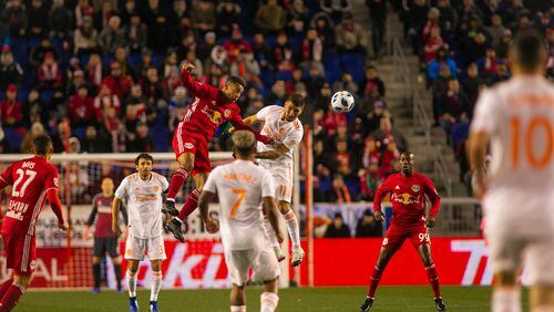 Atlanta United played New York Red Bulls in the second leg of the MLS Eastern Conference finals on Thursday in Harrison, N.J. (Atlanta United)