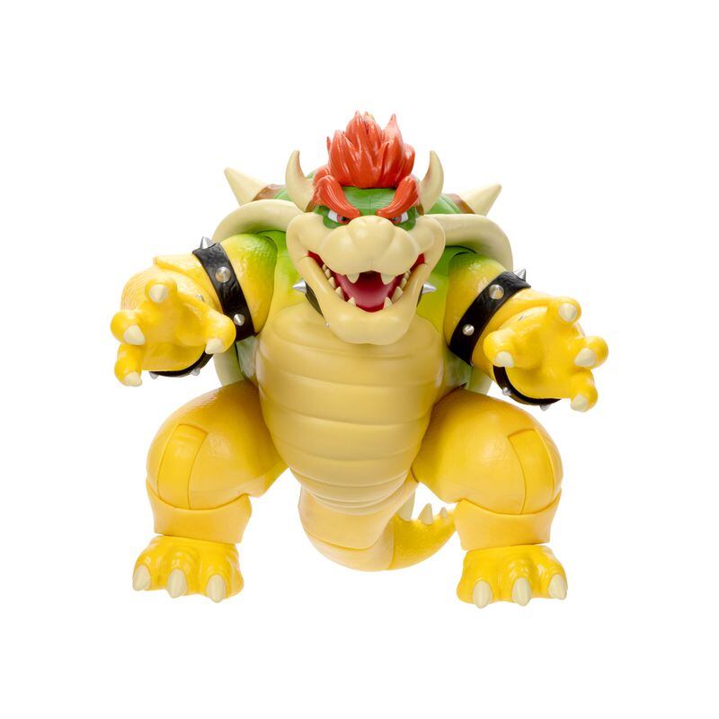 Mimicking fire via a red-light vapor, Bowser comes to life as the favored villain of The Super Mario Bros.
(Courtesy of Target)