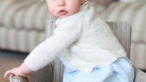 "The Duchess took these pictures of her daughter in April at their home in Norfolk," the official Kensington Palace ‏Twitter feed announced.