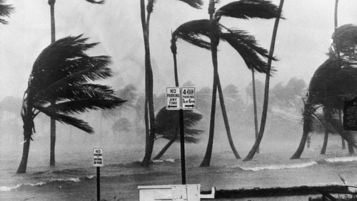 Hurricane Inez swamps Miami in 1966.