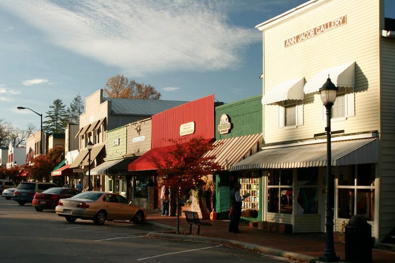 Downtown Highlands features a large variety of shops, restaurants, galleries and hotels. PHOTO CREDIT: Highlands Chamber of Commerce