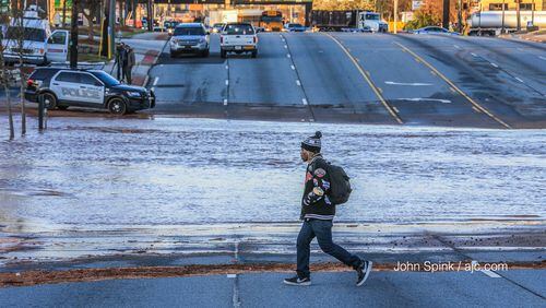A water main break has Buford Highway shut down in both directions in Doraville, authorities said.