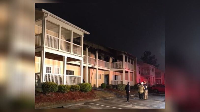 A fire damaged eight apartments in Gwinnett County, authorities said.