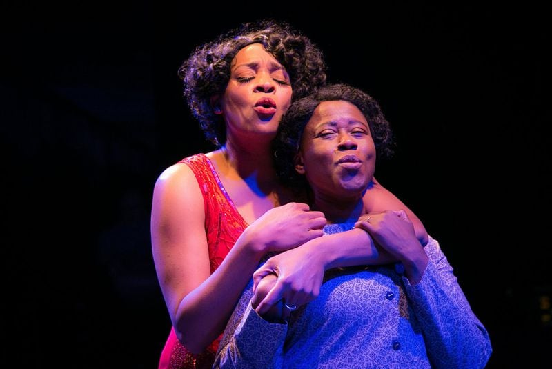 Jasmyne Hinson plays Shug Avery and Latrice Pace plays Celie in “The Color Purple” at Actor’s Express. CONTRIBUTED BY CASEY GARDNER