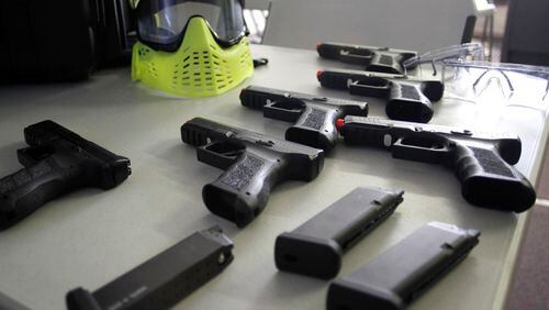 Training pistols at the Cartersville/Bartow Training Center were paid for by asset forfeiture funds. (AJC file photo/2016)