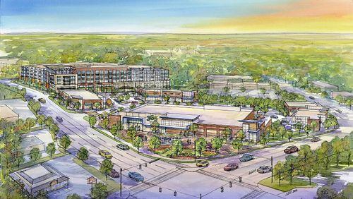 Artist’s rendering of North Decatur Square with Church Street on the left and North Decatur Road on the right. Photo courtesy of S.J. Collins Enterprises.