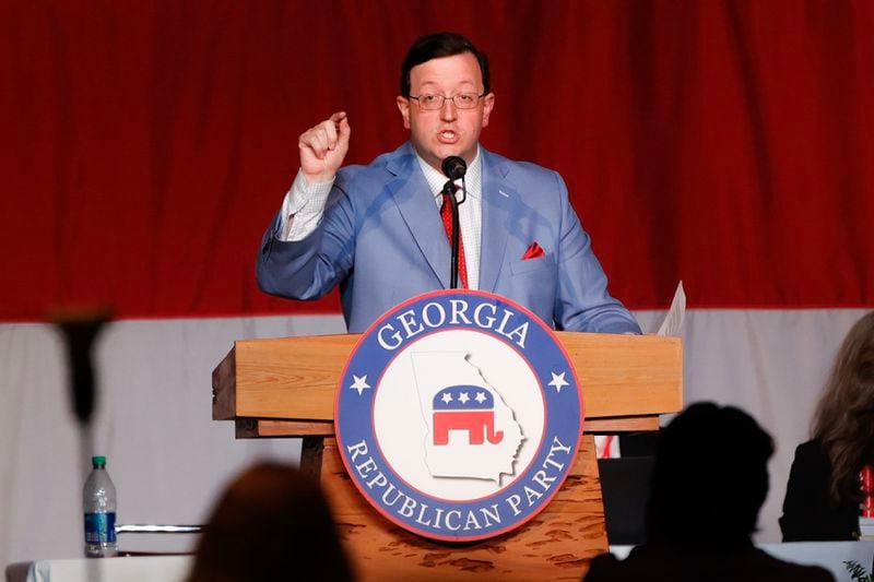 Georgia GOP Chair Josh McKoon played down divisions within the Republican Party, saying it will mean more resources "are being spent on turning out Republicans" for the November election. (Natrice Miller/Atlanta Journal-Constitution/TNS)