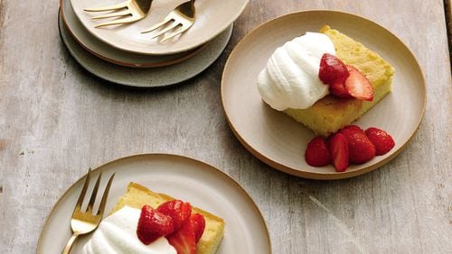 Anne Byrn’s Tres Leches Cake from her cookbook “American Cake” is a delicious precursor to the ’70s poke cake. MITCH MANDEL.