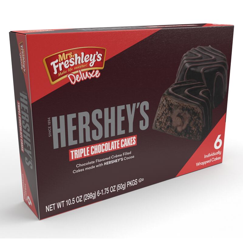 Mrs. Freshley’s Deluxe HERSHEY’S Triple Chocolate Cakes / Courtesy of Mrs. Freshley's