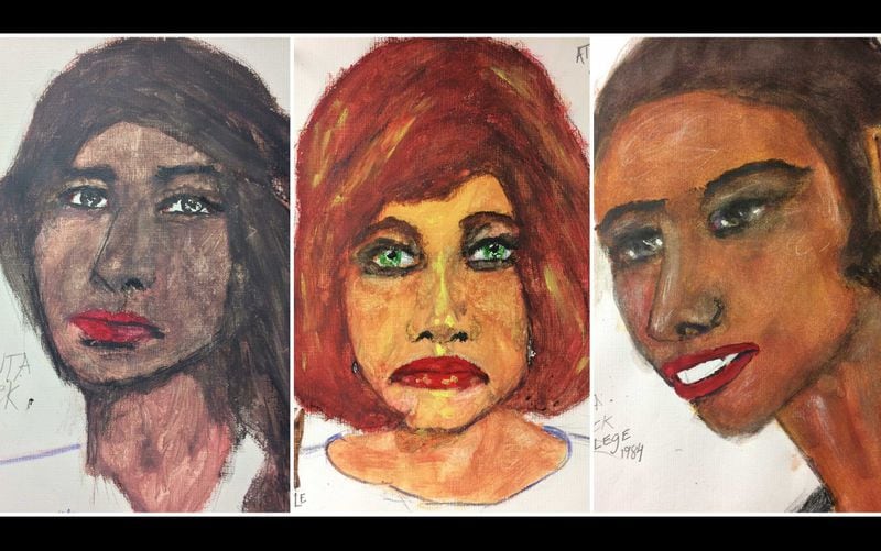 Georgia-born serial killer Samuel Little says these drawings are of women he killed in Atlanta, according to the FBI. On the left is a black woman he believes was between 35 and 40 years old when he killed her in 1981. Center: a white woman, possibly from Griffin, whom he says was 26 when he killed her in 1983 or 1984. Right: a black woman, possibly a college student, who was between 23 and 25 when Little says he killed her in 1984. (Credit: FBI)