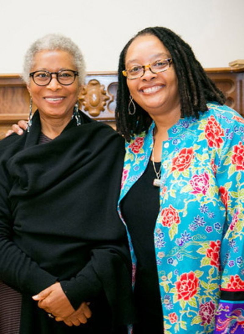 Valerie Boyd, right, with Pulitzer Prize winning author Alice Walker, whose life and legacy is the subject of a new  documentary film. Boyd is working with Walker to edit a volume of Walker’s journals, called “Gathering Blossoms Under Fire.”  