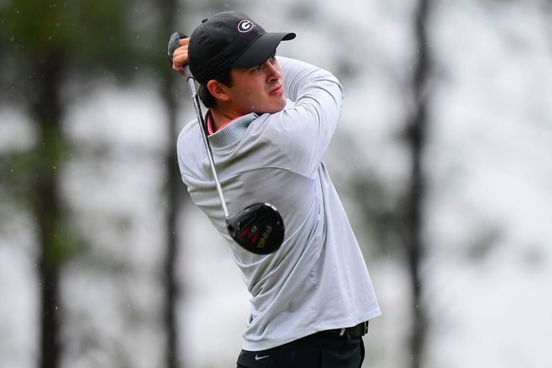 Georgia's Davis Thompson, here at the 2021 Tiger Invitational Tournament at Robert Trent Jones Golf Trail at Grand National, has been added to the watch list for the prestigious Haskins Award.