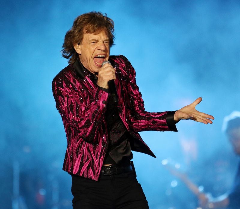 Mick Jagger displayed fine form (and several costume changes) during the Rolling Stones' show at Mercedes-Benz Stadium Thursday.
Robb Cohen for the Atlanta Journal-Constitution