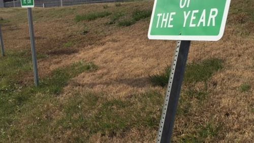 A Snellville man crashed into a Gwinnett County Sheriff's Office “Civilian of the Year” sign over the weekend.