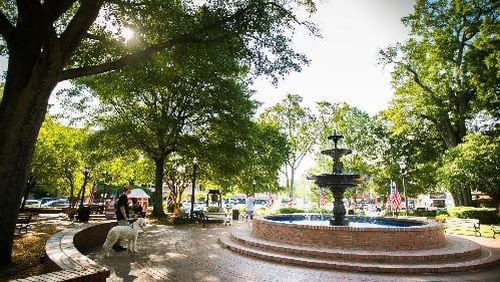 A water main will be replaced along Powder Spring Street just south of the iconic Marietta Square. (Courtesy of Marietta)