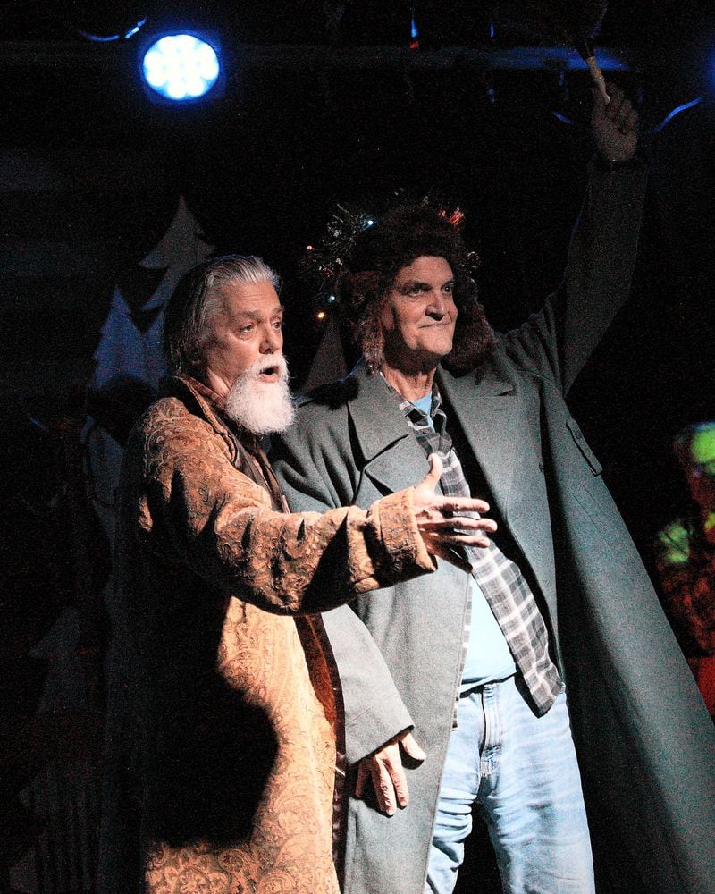 Clark Taylor (left) and Chris Kayser (right) in "A Cherry Log Christmas Carol."
(Courtesy of Clark Taylor/Betsy Armstrong)