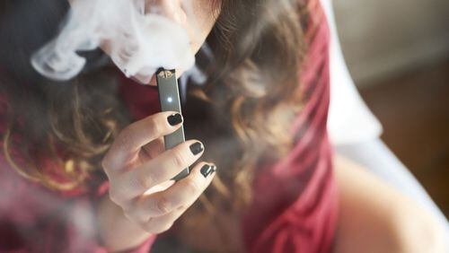 A Juul vape arranged for a photograph in Brooklyn, New York, on July 6, 2018. MUST CREDIT: Bloomberg photo by Gabby Jones