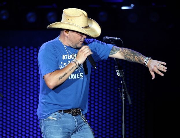 Macon native Jason Aldean rocked Lakewood Amphitheatre on Saturday, August 5, 2023, on his Highway Desperado Tour. The show coincided with his having the No. 1 hit in the nation with "Try That in a Small Town." (Photo: Robb Cohen for The Atlanta Journal-Constitution)