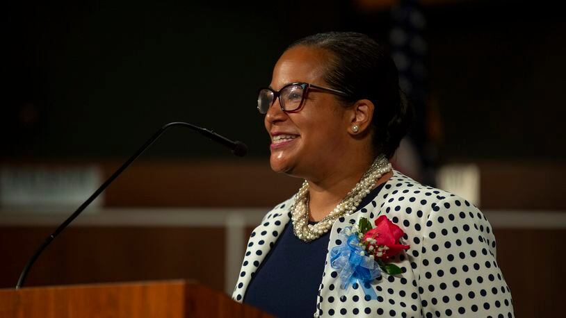 DeKalb County School District superintendent Cheryl Watson-Harris speaks at her installment ceremony in July, 2020. She was fired from her job on April 26, 2022. (REBECCA WRIGHT FOR THE ATLANTA JOURNAL-CONSTITUTION)