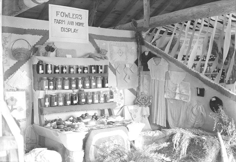 Farm and home displays like this one were a part of the Athens Agricultural Fair. (Courtesy of University of Georgia College of Agricultural and Environmental Sciences)