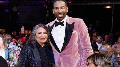 Cathy Hughes, founder and chairperson of Urban One, Inc. with City of Atlanta Mayor Andre Dickens at the 6th Annual Urban One Honors: Best In Black at Coca-Cola Roxy on Jan. 20, 2024.