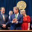 Gov. Brian Kemp signs a law allowing a commission that was created to discipline and remove prosecutors begin operating. Critics fear the law will be used to target Fulton County District Attorney Fani Willis’ prosecution of former President Donald Trump. (Arvin Temkar / arvin.temkar@ajc.com)