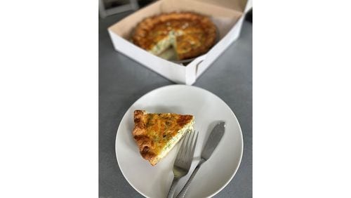 A quiche can be a treat for breakfast, lunch, dinner -- or anytime. / Sarah Dodge for The Atlanta Journal-Constitution